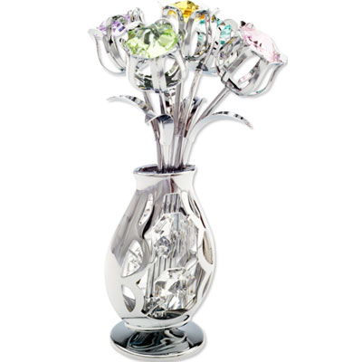 Миниатюра "Тюльпаны в вазе", цвет: серебристый, 10 см см Артикул: U0215-001-СМ1 Производитель: Китай инфо 13842i.