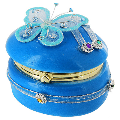 Шкатулка декоративная, цвет: голубой Шкатулка Uniteme Ltd 2010 г ; Упаковка: коробка инфо 13905i.