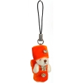 Медвежонок Подвеска для телефона, цвет: оранжевый Аксессуары для мобильного телефона Glamur 2009 г ; Упаковка: пакет инфо 181j.