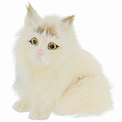 Кошка сидящая, цвет: белый, коричневый Подарки, сувениры, оригинальные решения Petz 2010 г ; Упаковка: коробка инфо 270j.