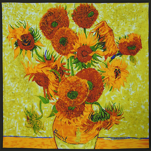 Платок "Подсолнухи" (Vincent van Gogh), 90 см х 90 см см Артикул: 91005 Страна: Италия инфо 4607b.