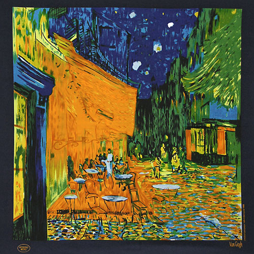 Платок "Кафе ночью" (Vincent van Gogh), 90 см х 90 см см Артикул: 91002 Страна: Италия инфо 4610b.