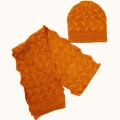 Зимний комплект Шарф, шапка Цвет: оранжевый Венера 2009 г ; Упаковка: пакет инфо 9773b.