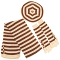 Зимний комплект Шарф, берет, перчатки Цвет: бежево-коричневый Венера 2009 г ; Упаковка: пакет инфо 10113b.