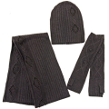 Зимний комплект Шапка, митенки, шарф Цвет: темно-серый Венера 2009 г ; Упаковка: пакет инфо 10114b.