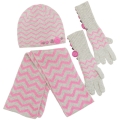 Зимний комплект Шарф, шапка, перчатки Цвет: серо-розовый Венера 2009 г ; Упаковка: пакет инфо 10120b.