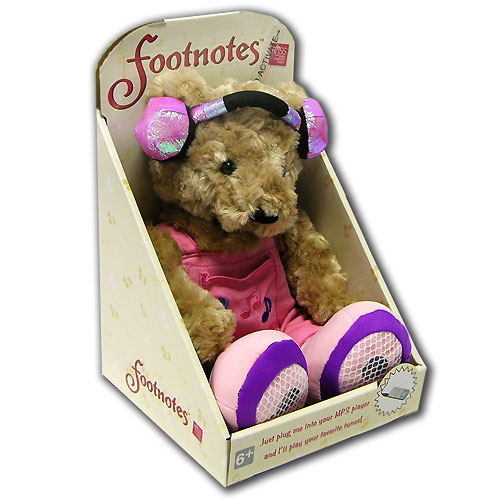 Музыкальный медведь Рокси Розовый Музыкальная мягкая игрушка (с адаптером к MP-3-плееру), 20 см RUSS 2007 г ; Упаковка: коробка инфо 12937d.